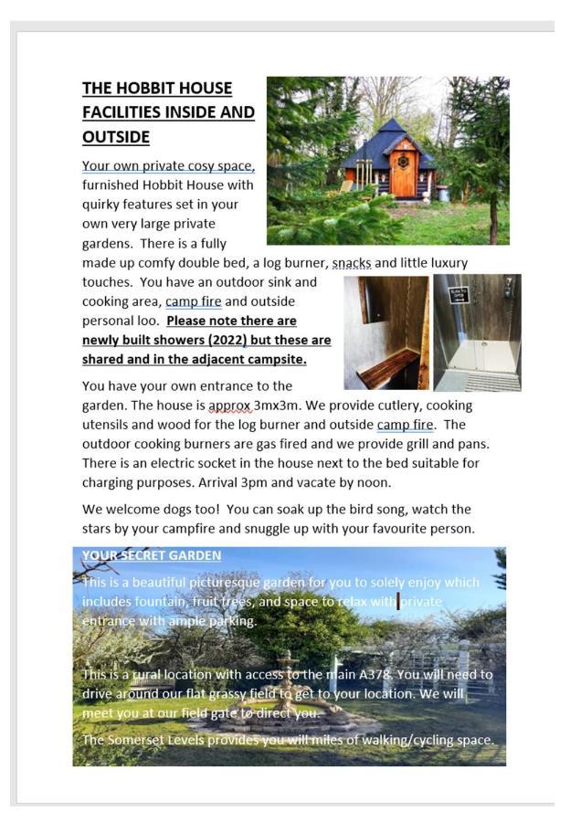 The Hobbit House And Secret Garden Lodge Taunton